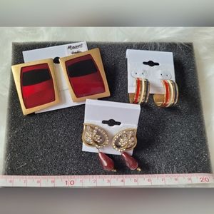 Lot 3 Pairs Vintage Earrings